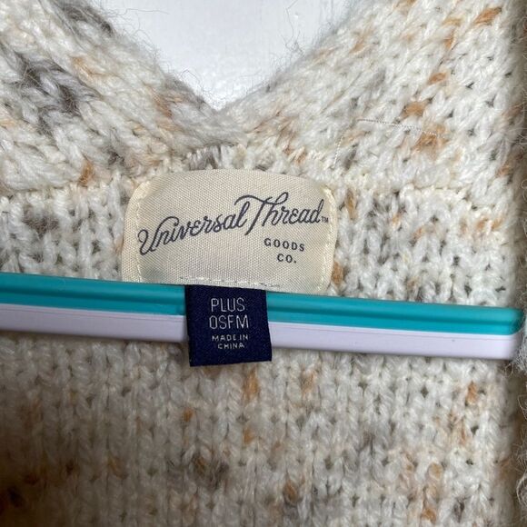 Universal Thread Open Cardigan Shrug Sweater Cream Multicolor Speckled One Size - Picture 8 of 10